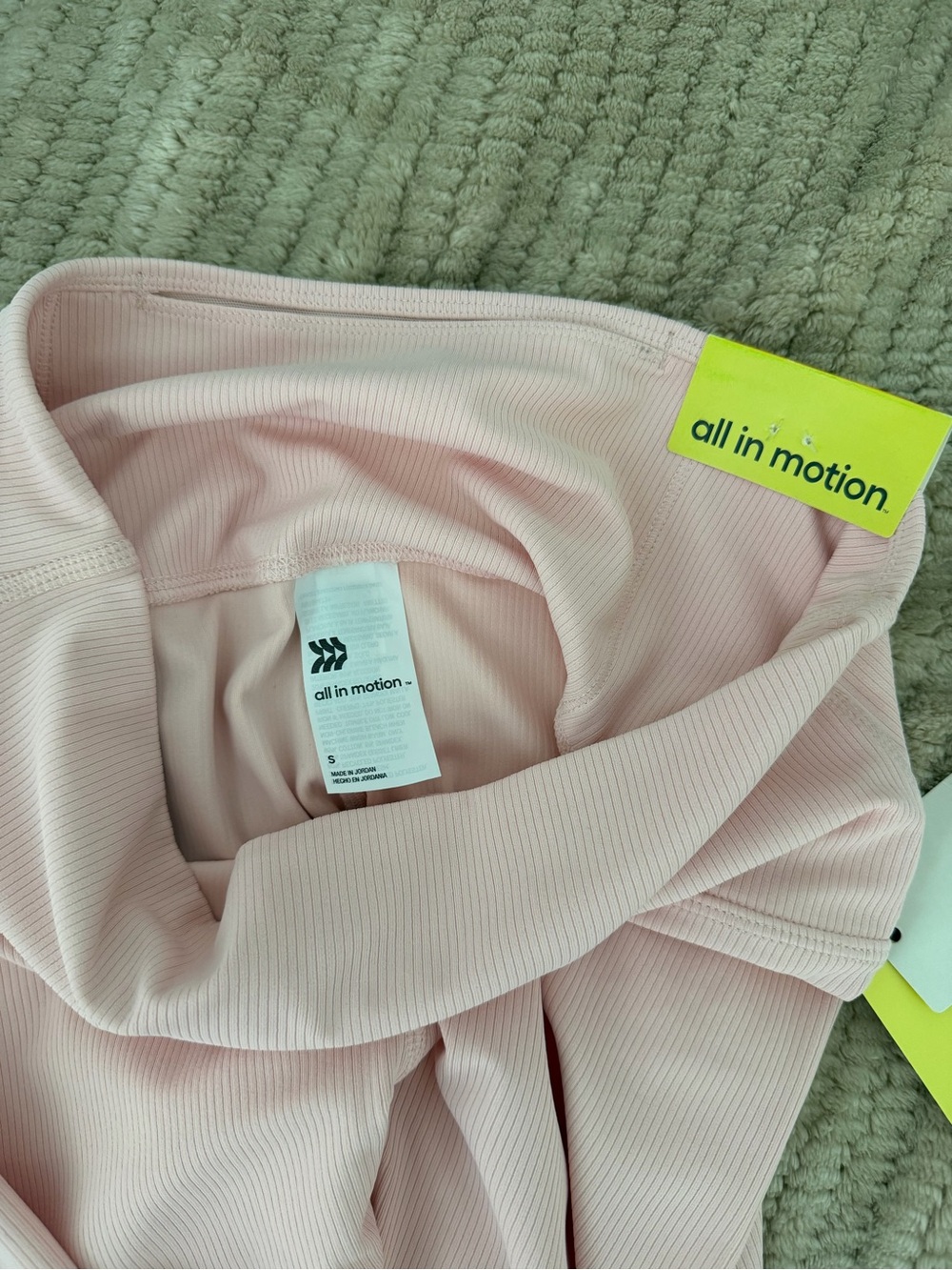 all in motion Pale Pink Ribbed Leggings